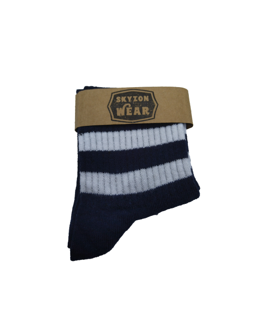 Dark Blue Striped Socks
